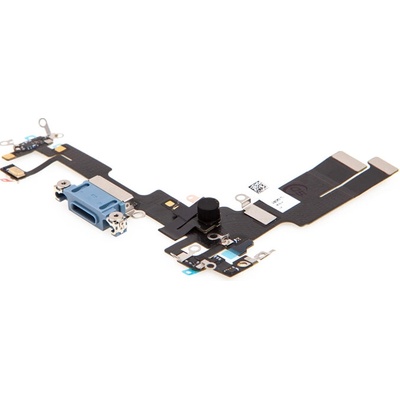 AppleMix Napájací a dátový konektor s flex káblom + mikrofóny pre Apple iPhone 14 - modrý - kvalita A+