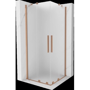 Mexen Velar Duo плъзгаща се душ кабина 100 x 100 см, матирано, четкована мед - 871-100-100-32-65 (871-100-100-32-65)