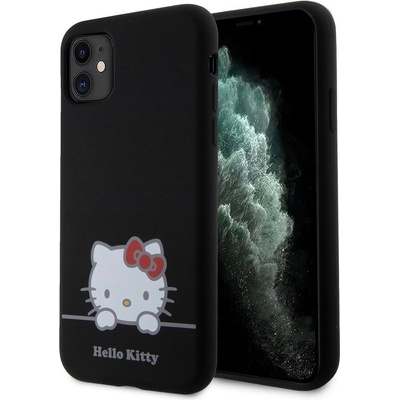 Hello Kitty Liquid Silicone Daydreaming Logo iPhone 11 Black