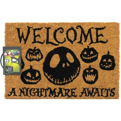 CurePink Nightmare Before Christmas: A Nightmare Awaits GP85256 hnědá 60 x 40 cm