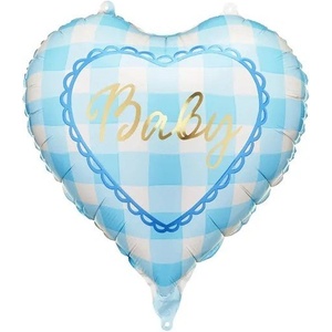 Party Deco Фолиен балон сърце „Baby - Син (FB347)