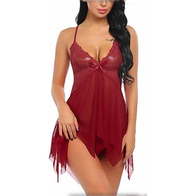 Nočná košieľka set Lara 014B - červená