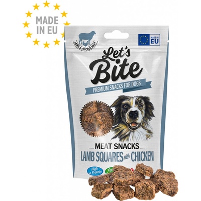 Brit Let's Bite Meat Snacks Lamb Squares with Chicken 80 g