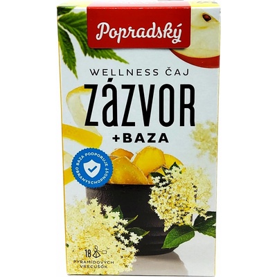 Popradský Wellness čaj zázvor baza 18 x 2,2 g