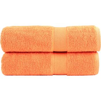 vidaXL Премиум кърпи за душ SOLUND 2 бр оранжеви 70x140 см 600 gsm (137380)