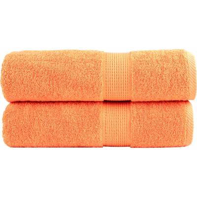 vidaXL Премиум кърпи за душ SOLUND 2 бр оранжеви 70x140 см 600 gsm (137380)