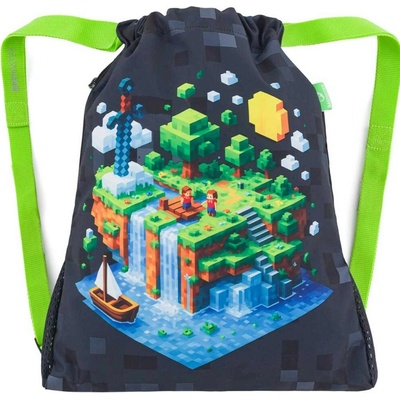 Bagmaster školní na přezůvky kostičkový svět