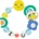 Infantino Силиконова бебешка гризалка Infantino - Обичам те (IN316773)