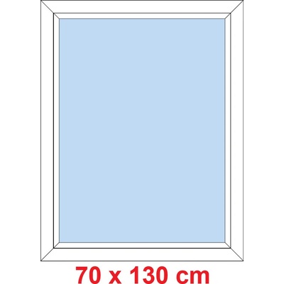 Soft Plastové okno 700 x 1300 mm, FIX neotevíravé, Zlatý dub