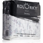 Kolorky Night Unicorn еднократни ЕКО пелени за цялостна защита през нощта размер L 8-13 Kg 19 бр
