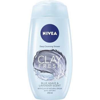 Nivea Clay sprchový gél s ílom agave a levandulou 12 x 250 ml