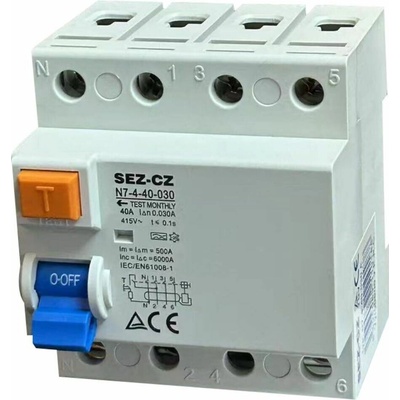 SEZ FI 40A/4 30mA 40 A 400 V N74-40-030