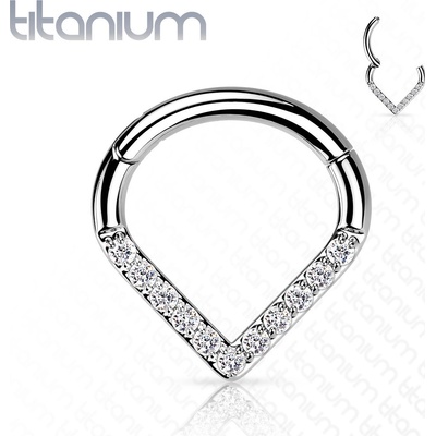Šperky4U piercing se zirkony septum helix cartilage titan TIT1133-1208