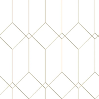 estahome 139223 Biela geometrická vliesová tapeta na stenu zlaté línie Art Deco rozmery 0,53 x 10,05 m