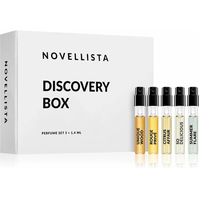 NOVELLISTA Discovery Box Novellista Oud venture 1,2 ml + Novellista Unique wood 1,2 ml + Novellista Rouge privé 1,2 ml + Novellista Blue Fortune 1,2 ml + Novellista Velvet dusk 1,2 ml