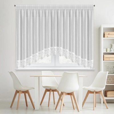 HOTOVÁ ZÁCLONA ARTEMIDA NA PÁSKE 400X160CM BIELA