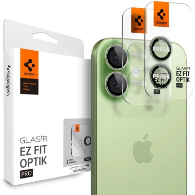 Spigen Протектор - Камера (2 бр. ) - iPhone 17 / 16 Plus / 16 - Spigen Optik. tR EZ Fit Pro - Зелен