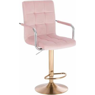 LuxuryForm Design Verona Velur na zlatom tanieri ružová