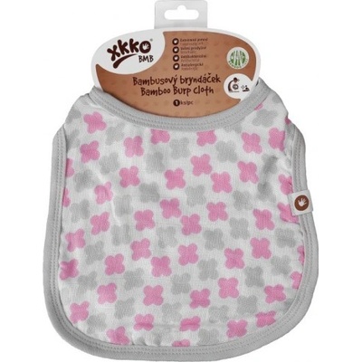Kikko bambusový podbradník XKKO BMB Scandinavian Baby pink cross