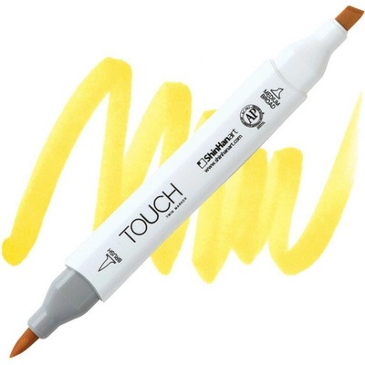 Lihová fixa TOUCH oboustranná Brush & Chisel, Lemon yellow (Y35)