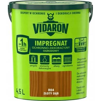 VIDARON IMPREGNACE NA DŘEVO ZAHRADNÍ R04 ZLATÝ DUB 4,5L