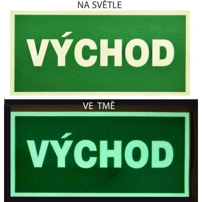 RAFO Svíticí samolepka Východ / Únikový východ (nápis), 21x10 cm Varianta: Východ