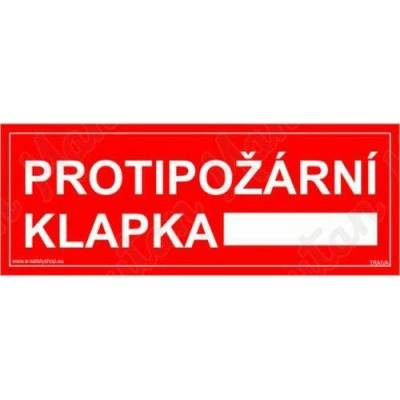 Protipožární klapka, plast 210 x 80 x 0,5 mm