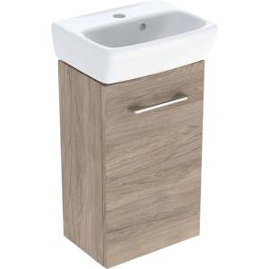 Geberit Selnova Square - Шкафче с умивалник, 36x65x25 см, 1 врата, ляво/дясно, орех хикори 502.744. 00.1 (502.744.00.1)