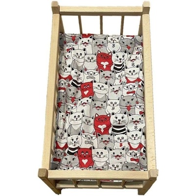 SDS Matrac do postieľky pre bábiky Mačky v kine 50x28 cm