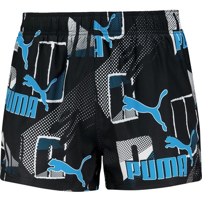 PUMA Бански гащета Puma Men's Print Logo Swim Shorts - Blue Combo
