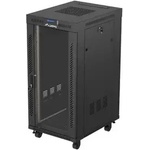 Lanberg Комуникационен шкаф, Lanberg Rack Cabinet 19" Free-Standing 24U/600X800 (FlAT Pack) With Glass Door LCD Black V2 (FF01-6824-12BL)