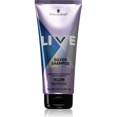 Schwarzkopf LIVE Silver почистващ шампоан неутрализиращ жълтеникавите оттенъци 200ml