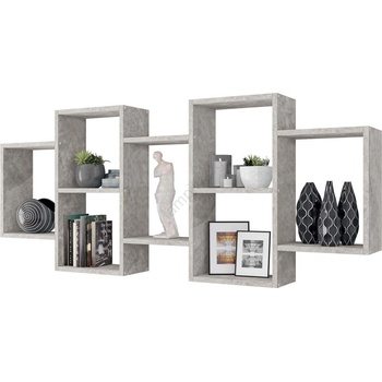 Image 1 of Mirjan24 Етажерка TRIO 65x161 см сив (MJ0066)