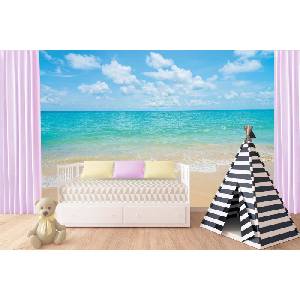 DIMEX ART Самозалепваща се флизелинова фототапета тропически плаж и море 375 x 250 см