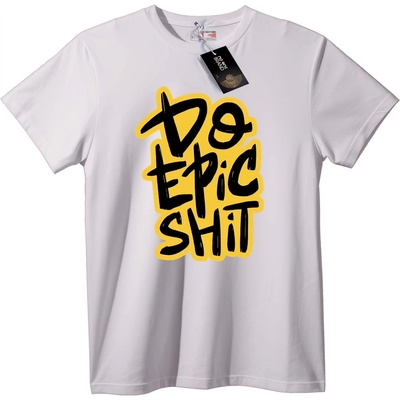 NOONEBRAND Тениска Прави Епични Неща - M, White
