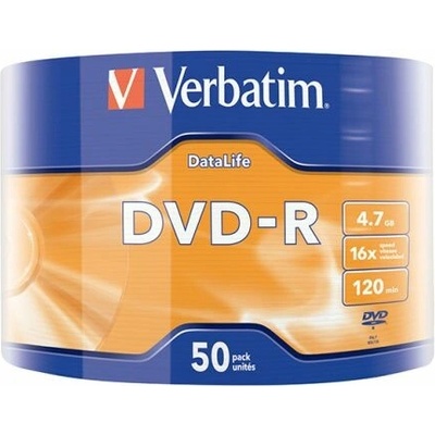 Verbatim DVD-R 4,7GB 16x, wrap 50ks (43791)