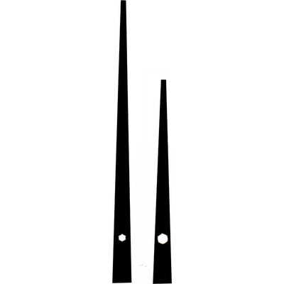 Kovové hodinové ručičky B26 (137 mm, 92 mm) - černé - Ručičky hodinové B26 pár černé