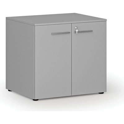 Primo Kancelářská skříň s dveřmi GRAY, 735 x 800 x 640 mm, šedá – Zboží Mobilmania