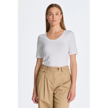 Gant tričko SLIM COT/ELA SS SCOOP NECK TOP biela