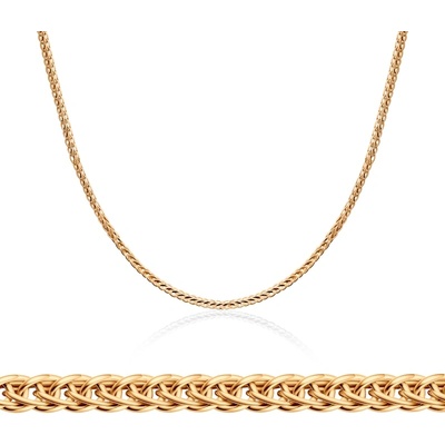 SAVICKI Синджирче Savicki 1, 80 мм: 585 двуцветно злато, лисича опашка