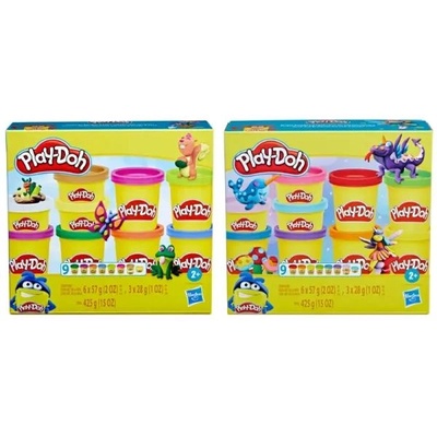 Hasbro Play-Doh: Цветна пластилинова комплектa - 9 части, различни видове (F7369)