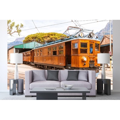 DIMEX ART Самозалепваща се флизелинова фототапета ретро трамвай 375 x 250 см