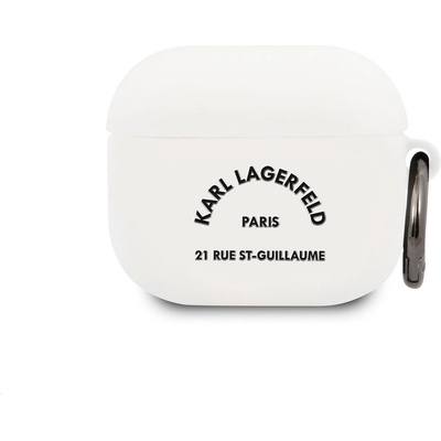 KARL LAGERFELD Калъф Karl Lagerfeld Rue St Guillaume Silicone Case за Airpods 3 - Бял (3666339009397)