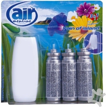 AIR MENLINE Rain of Island osviežovač vzduchu sprej a náplne 3 x 15 ml