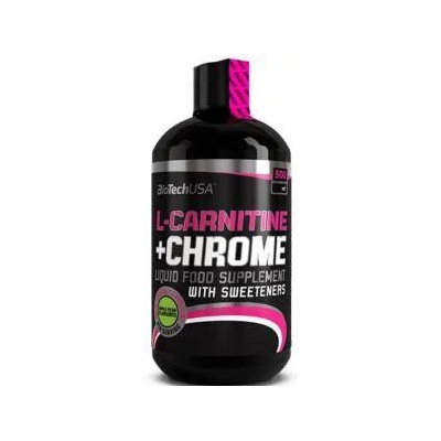 BioTechUSA Течен Л-Карнитин + Хром BioTech USA, 500ml. , Портокал, 24