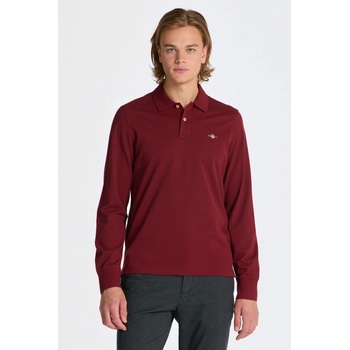 Gant polokošela Reg Shield LS Pique Rugger červená