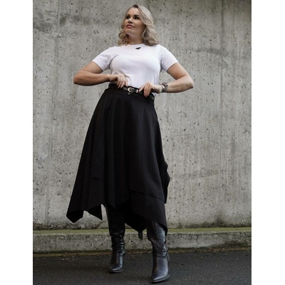 Dlouhá vrstvená sukně LUX LAYLA černá