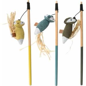 EBI Играчка за котки EBI Fishing rod - Въдица за котки Плетени животинки 35 см 1 бр - EBI Белгия 408-462010