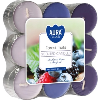 BISPOL Ароматни чаени свещи Bispol Aura - Forest Fruits, 18 броя (p15-18-13)