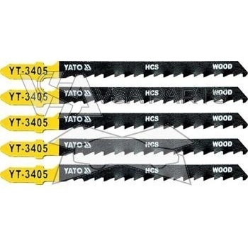 YATO plátek do přímočaré pily 1.3 mm na dřevo 5ks YT-3405